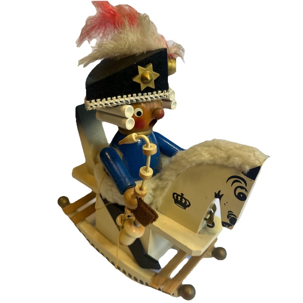 VTG. Steinbach Frederick The Great Rocking Horse Music Box Incense Smoker As-Is